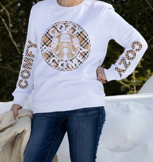 Tan Plaid Cozy & Comfy sweatshirt