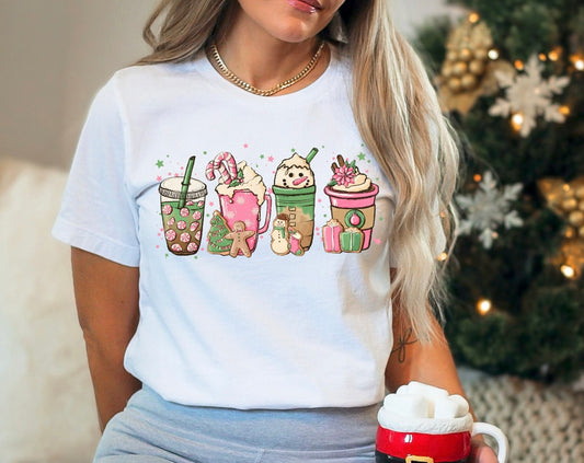 Pink coffee cups tshirt