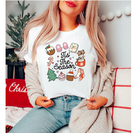 Tis the season holiday faves tshirt