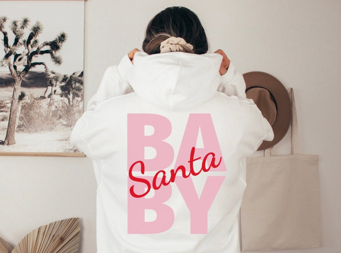Santa baby (back of hoodie)