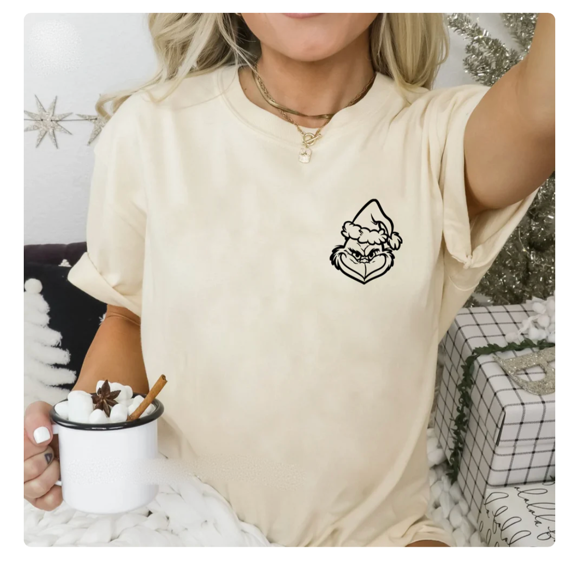 The Grinch pocket size tshirt